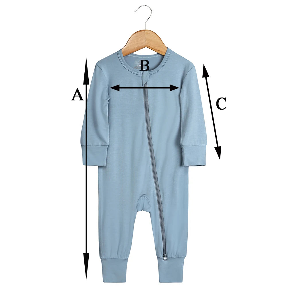 2024 Newborn Baby Bamboo Fiber Romper Solid Breathable Long Sleeve Clothes For 0-12M Boy Girl Jumpsuit Infant Loungewear Pajamas